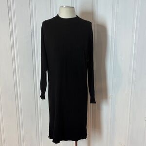 🖤 INWEAR Black Fine-Knit Sweater Dress / Tunic – Size S (Oversized Fit)